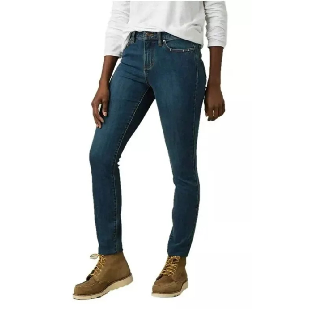 PRANA Womens Sienna Mid Rise Skinny Jeans 26x31 US 2 True Blue Stretch Denim NWT